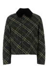 Burberry Country-style Quilted Checkered Cropped Jacket In Multicolor