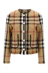 Burberry Multicolor Bouclé Blazer With Fringed Hem In A7028