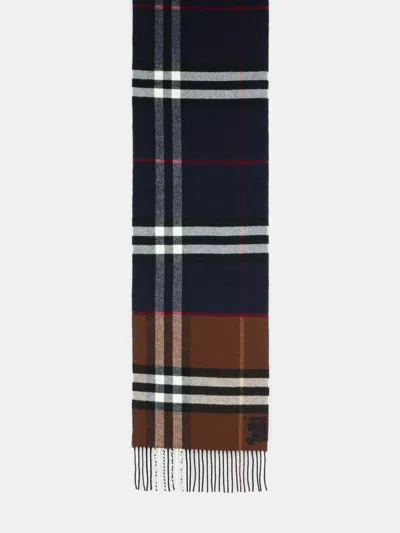 Burberry Multicolor Cashmere Scarf In Blue