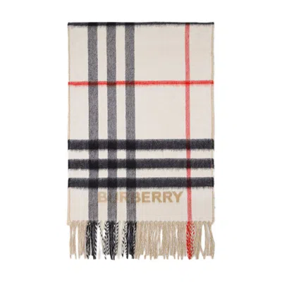 Burberry Multicolor Check Cashmire Scare In Brown