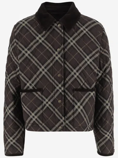 BURBERRY WOMEN MULTICOLOR CHECK PATTERN JACKET, S LUXURY JACKETS FOR WOMEN DARVEYS