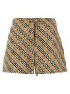 Burberry Check Bermuda And Short Multicolor In Multicolor