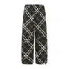 Burberry Men's Check Pattern Trousers With Elastic Waist And Drawstring In Multicolor
