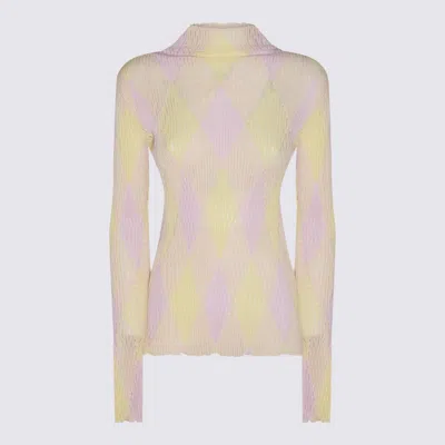 BURBERRY WHITE AND CREAM COTTON KNITWEAR