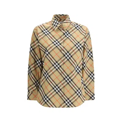 Burberry Multicolor Cotton Pattern Shirt In Purple