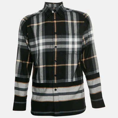 Pre-owned Burberry Multicolor Creeton Check Cotton Flannel Button Up Shirt S