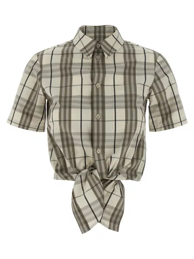 BURBERRY MULTICOLOR CROPPED SHIRT