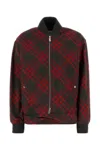 Burberry Womens  Check-print Two-buttoned-pockets Relaxed-fit Woven-blend Jacket In Multicolor