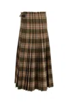 Burberry Embroidered Polyester Blend Skirt In Multicolor