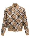 Burberry Check Pattern Zipped Cardigan In Multicolor