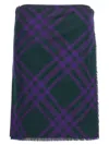 Burberry Check Print Kilt With Belted Detail In Multicolor
