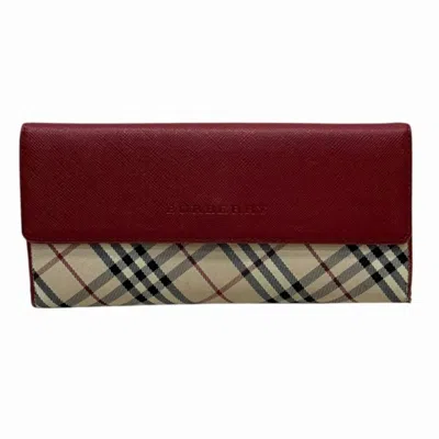 Pre-owned Burberry Multi-color Leather Long Wallet (bi-fold) ()