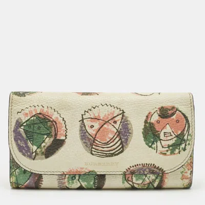 Pre-owned Burberry Multicolor Leather Pallas Heads Continental Wallet