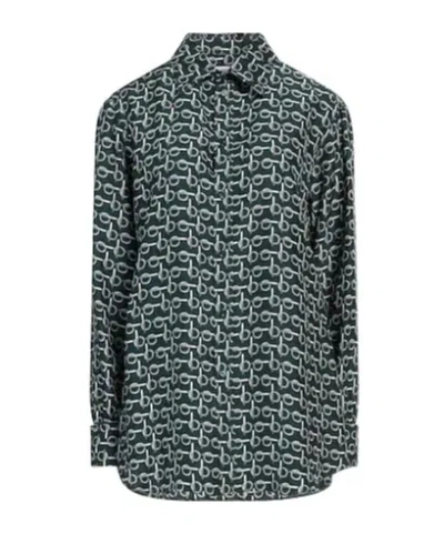 Burberry Multi-color Long Shirt In Green