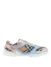 Burberry Mesh And Suede Matrix Style Sneakers In Multi