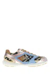 Burberry Multicolor Mesh And Suede Matrix Sneakers In Blue