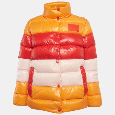 Pre-owned Burberry Multicolor Nylon Detachable Sleeve Puffer Down Jacket S