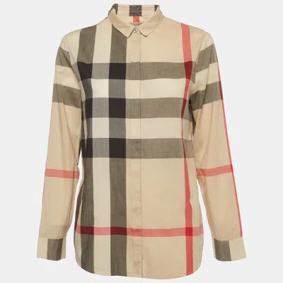 Pre-owned Burberry Multicolor Plaid Cotton Long Sleeve Shirt M