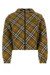 Burberry Zip Up Jacket With Hood In Multicolor