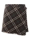 Burberry Embroidered Polyester Blend Mini Skirt In Black