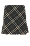 Burberry Check-pattern Wool Skirt In Snug Ip Check