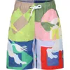 BURBERRY MULTICOLOR SWIM SHORTS FOR BOY WITH EQUESTRIAN KNIGHT
