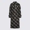 Burberry Women Long Trench Coat In Cotton Blend