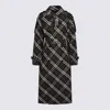 Burberry Women Long Trench Coat In Cotton Blend