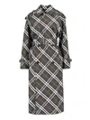 Burberry Black Trench Coats In Snug Ip Check