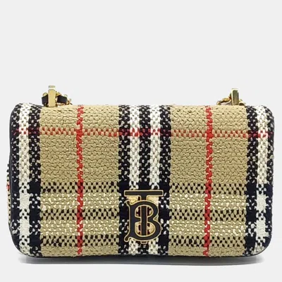 Pre-owned Burberry Multicolor Tweed Bouclé Rolla Bag Mini