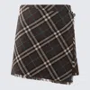 Burberry Embroidered Polyester Blend Mini Skirt In Snug Ip Check