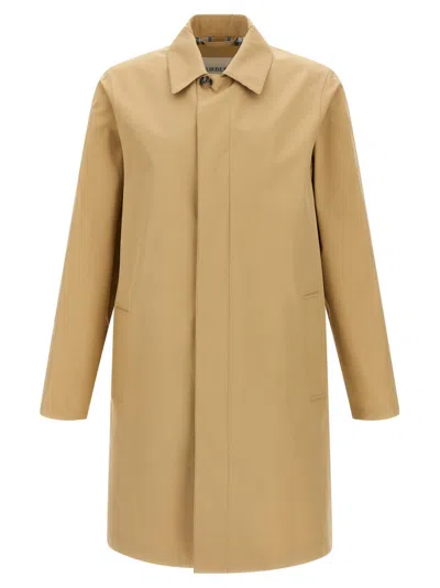 Burberry Camden Heritage Single-breasted Car Coat In Beige O Tan