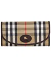 Burberry Womens Sand Highlands Continental Cotton-blend Wallet In Multi
