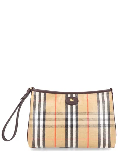 Burberry Multicolour Cotton-blend Wallet In Brown