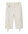 Burberry Cotton Capri Trousers In White