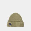 Burberry Ekd Beanie Hat In Beige