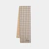 Burberry Embroidered Wool Blend Scarf In Brown