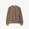 Burberry Check Pattern Sweatshirt With Embroidered Logo