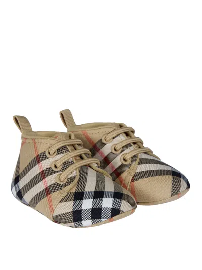 Burberry N1 Corby Low-top Sneakers For Kids In Brown