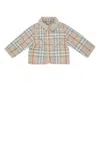 Burberry Pale Stone Ip Check Tommy Check-pattern Woven Jacket 3-24 In Brown