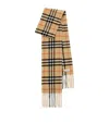 Burberry Womens Sand Check Cashmere Scarf In Brown