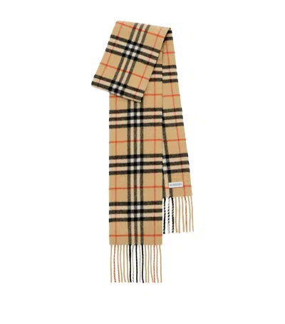 BURBERRY CASHMERE NARROW CHECK SCARF