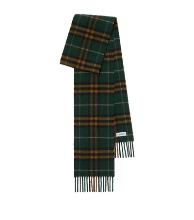 BURBERRY CASHMERE NARROW CHECK SCARF