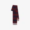 Burberry Narrow Check Cashmere Scarf In Red