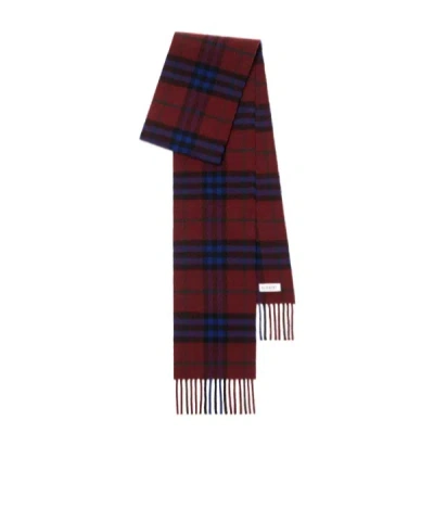 BURBERRY BURBERRY NARROW CHECK FRINGED SCARF
