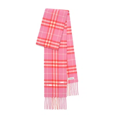 Burberry Narrow Check Cashmere Scarf In Multi