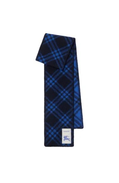 BURBERRY BURBERRY NARROW CHECK WOOL SCARF