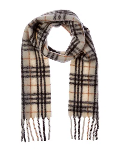Burberry Narrow Check Wool-blend Scarf In Multi