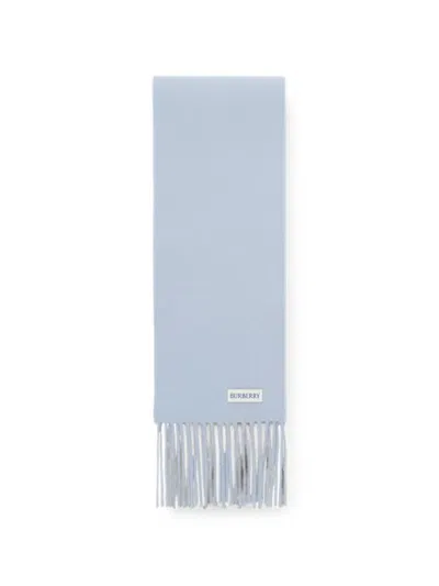 Burberry Reversible Cashmere Scarf For Unisex In Blue