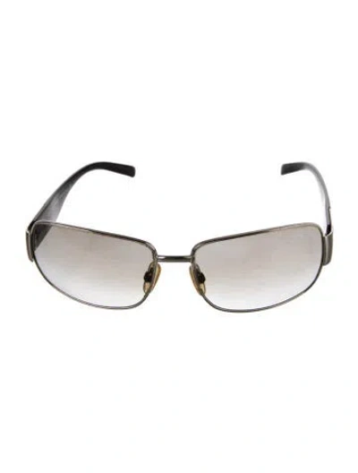 Pre-owned Burberry Narrow Gradient Sunglasses In Silver